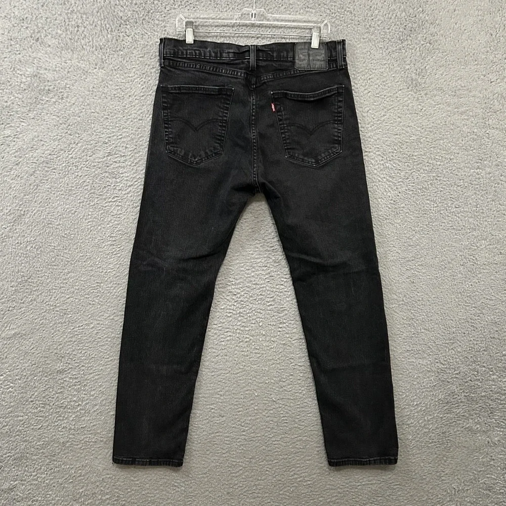 Levis Jeans Mens 36x32 (Fit 34x30) Black Denim 505 Regular Straight American